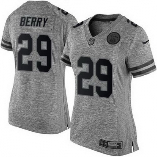 Nike Chiefs #29 Eric Berry Gray Womens Stitched NFL Limited Gridiron Gray Jersey Nike Chiefs #29 Eric Berry Gray Womens Stitched NFL Limited Gridiron Gray Jersey
