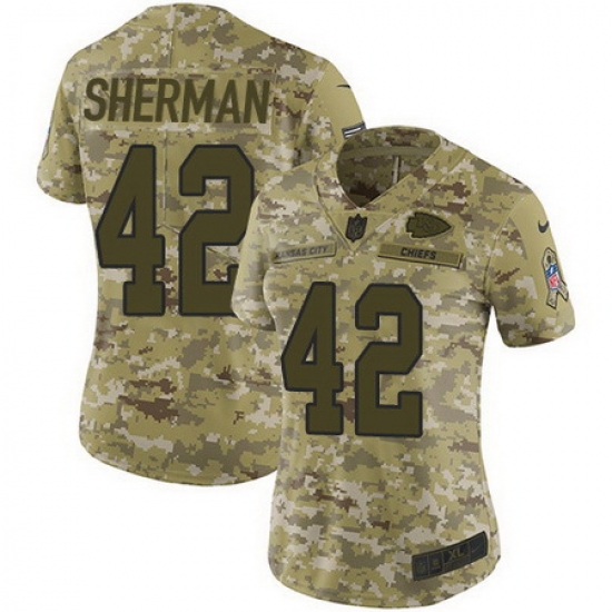 Nike Chiefs 42 Anthony Sherman Camo Womens Stitched NFL Limited 2018 Salute to Service Jersey Nike Chiefs 42 Anthony Sherman Camo Womens Stitched NFL Limited 2018 Salute to Service Jersey