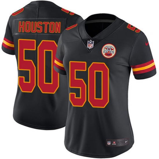 Nike Chiefs #50 Justin Houston Black Womens Stitched NFL Limited Rush Jersey Nike Chiefs #50 Justin Houston Black Womens Stitched NFL Limited Rush Jersey