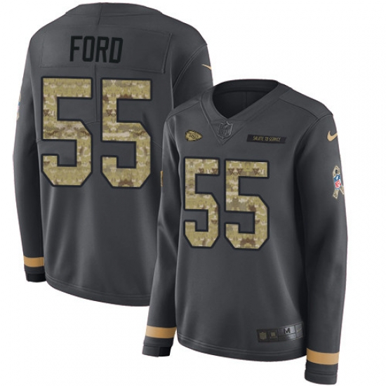 Nike Chiefs #55 Dee Ford Anthracite Salute to Service Women Stitched Nike Chiefs #55 Dee Ford Anthracite Salute to Service Women Stitched