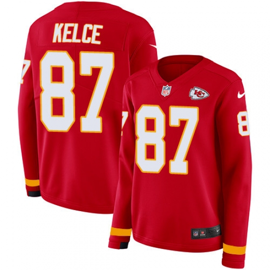 Nike Chiefs #87 Travis Kelce Red Team Color Women Stitched NFL Nike Chiefs #87 Travis Kelce Red Team Color Women Stitched NFL