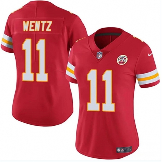 Women Kansas City Chiefs 11 Carson Wentz Red Vapor Untouchable Limited Stitched Jersey Women Kansas City Chiefs 11 Carson Wentz Red Vapor Untouchable Limited Stitched Jersey