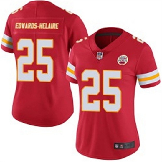 Women Kansas City Chiefs 25 Clyde Edwards Helaire Red Vapor Untouchable Stitched NFL Jersey Women Kansas City Chiefs 25 Clyde Edwards Helaire Red Vapor Untouchable Stitched NFL Jersey