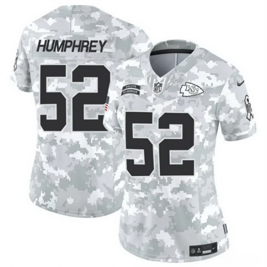 Women Kansas City Chiefs 52 Creed Humphrey 2024 F U S E Arctic Camo Salute To Service Limited Stitched Football Jersey Women Kansas City Chiefs 52 Creed Humphrey 2024 F U S E Arctic Camo Salute To Service Limited Stitched Football Jersey