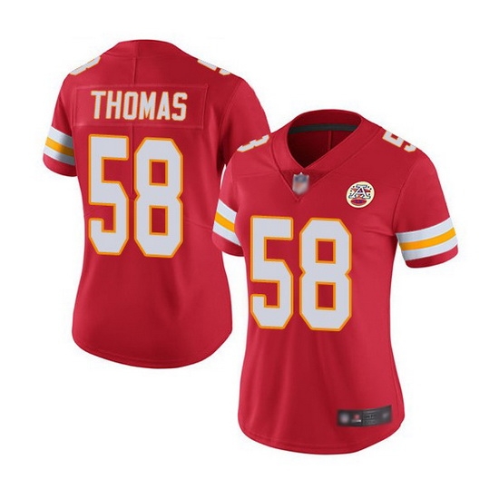 Women Kansas City Chiefs 58 Derrick Thomas Red Vapor Stitched Jersey Women Kansas City Chiefs 58 Derrick Thomas Red Vapor Stitched Jersey