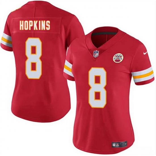 Women Kansas City Chiefs 8 DeAndre Hopkins Red Vapor Untouchable Limited Stitched Jersey Women Kansas City Chiefs 8 DeAndre Hopkins Red Vapor Untouchable Limited Stitched Jersey