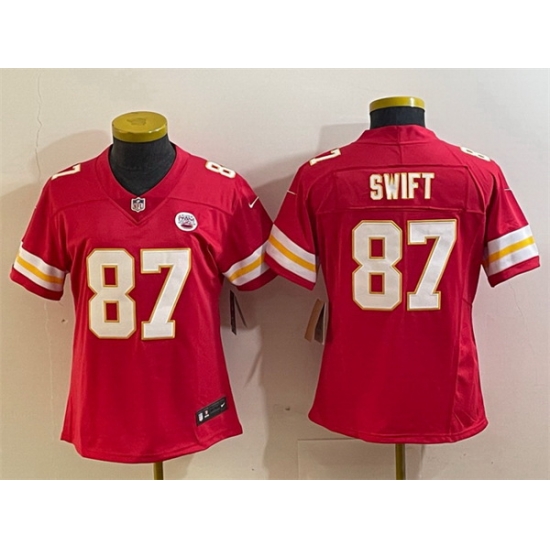 Women Kansas City Chiefs 87 Taylor Swift Red Vapor Untouchable Limited Stitched Jersey Women Kansas City Chiefs 87 Taylor Swift Red Vapor Untouchable Limited Stitched Jersey