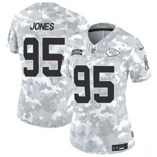 Women Kansas City Chiefs 95 Chris Jones 2024 F U S E Arctic Camo Salute To Service Limited Stitched Football Jersey Women Kansas City Chiefs 95 Chris Jones 2024 F U S E Arctic Camo Salute To Service Limited Stitched Football Jersey