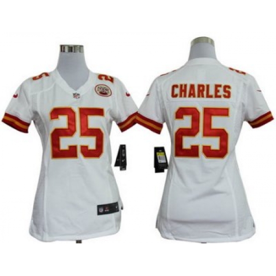 Women Nike Kansas City Chiefs 25# Jamaal Charles White Nike NFL Jerseys Women Nike Kansas City Chiefs 25# Jamaal Charles White Nike NFL Jerseys