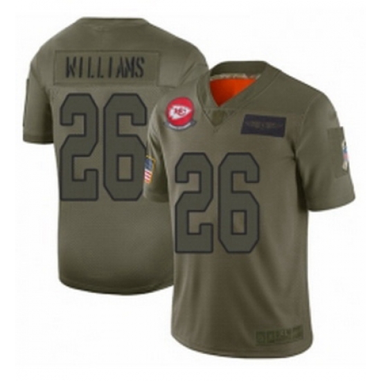 Womens Kansas City Chiefs 26 Damien Williams Limited Camo 2019 Salute to Service Football Jersey Womens Kansas City Chiefs 26 Damien Williams Limited Camo 2019 Salute to Service Football Jersey
