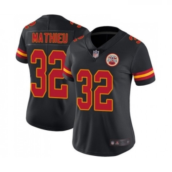 Womens Kansas City Chiefs 32 Tyrann Mathieu Limited Black Rush Vapor Untouchable Football Jersey Womens Kansas City Chiefs 32 Tyrann Mathieu Limited Black Rush Vapor Untouchable Football Jersey