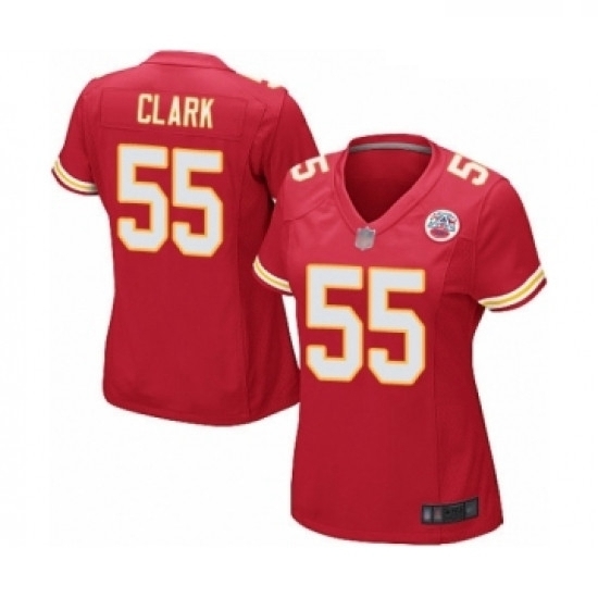 Womens Kansas City Chiefs 55 Frank Clark Game Red Team Color Football Jersey Womens Kansas City Chiefs 55 Frank Clark Game Red Team Color Football Jersey