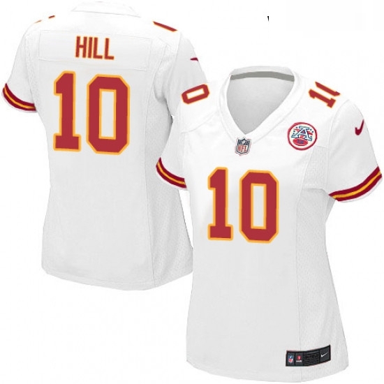 Womens Nike Kansas City Chiefs 10 Tyreek Hill Game White NFL Jersey Womens Nike Kansas City Chiefs 10 Tyreek Hill Game White NFL Jersey