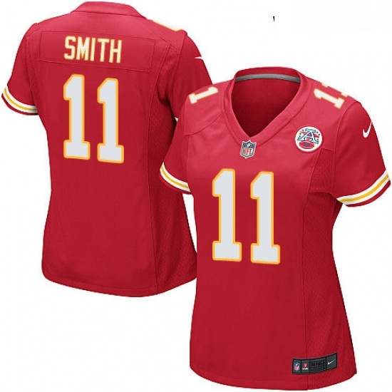 Womens Nike Kansas City Chiefs 11 Alex Smith Game Red Team Color NFL Jersey Womens Nike Kansas City Chiefs 11 Alex Smith Game Red Team Color NFL Jersey