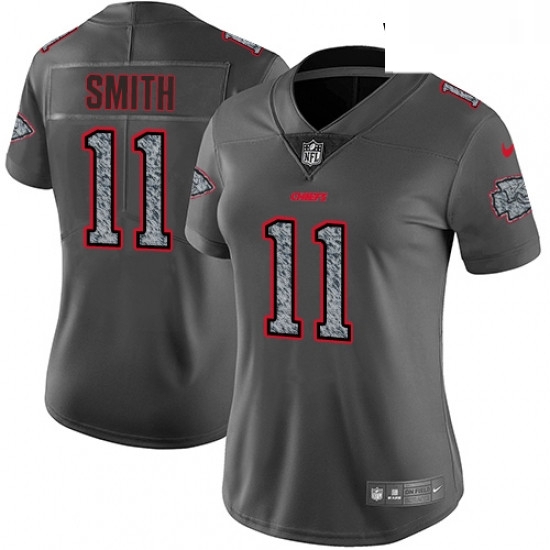 Womens Nike Kansas City Chiefs 11 Alex Smith Gray Static Vapor Untouchable Limited NFL Jersey Womens Nike Kansas City Chiefs 11 Alex Smith Gray Static Vapor Untouchable Limited NFL Jersey
