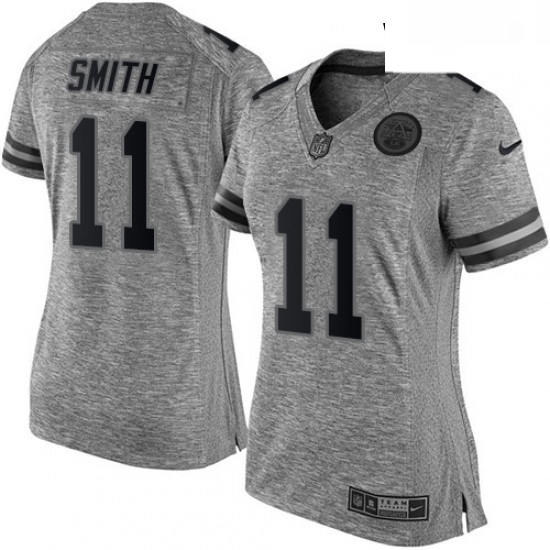 Womens Nike Kansas City Chiefs 11 Alex Smith Limited Gray Gridiron NFL Jersey Womens Nike Kansas City Chiefs 11 Alex Smith Limited Gray Gridiron NFL Jersey