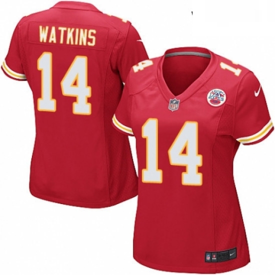 Womens Nike Kansas City Chiefs 14 Sammy Watkins Game Red Team Color NFL Jersey Womens Nike Kansas City Chiefs 14 Sammy Watkins Game Red Team Color NFL Jersey