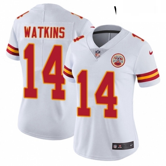 Womens Nike Kansas City Chiefs 14 Sammy Watkins White Vapor Untouchable Limited Player NFL Jersey Womens Nike Kansas City Chiefs 14 Sammy Watkins White Vapor Untouchable Limited Player NFL Jersey