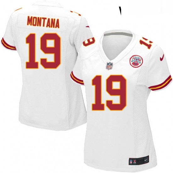 Womens Nike Kansas City Chiefs 19 Joe Montana Game White NFL Jersey Womens Nike Kansas City Chiefs 19 Joe Montana Game White NFL Jersey