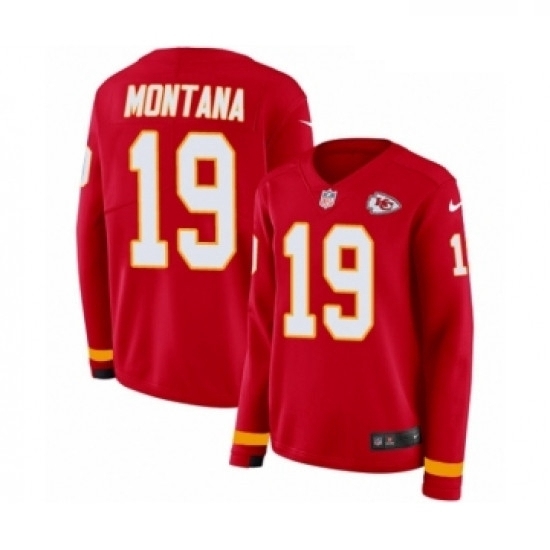 Womens Nike Kansas City Chiefs 19 Joe Montana Limited Red Therma Long Sleeve NFL Jersey Womens Nike Kansas City Chiefs 19 Joe Montana Limited Red Therma Long Sleeve NFL Jersey