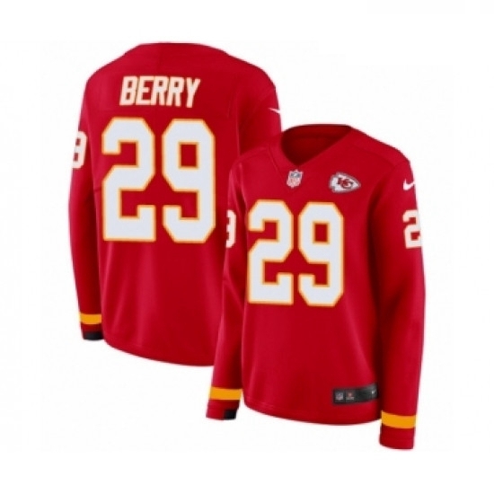 Womens Nike Kansas City Chiefs 29 Eric Berry Limited Red Therma Long Sleeve NFL Jersey Womens Nike Kansas City Chiefs 29 Eric Berry Limited Red Therma Long Sleeve NFL Jersey