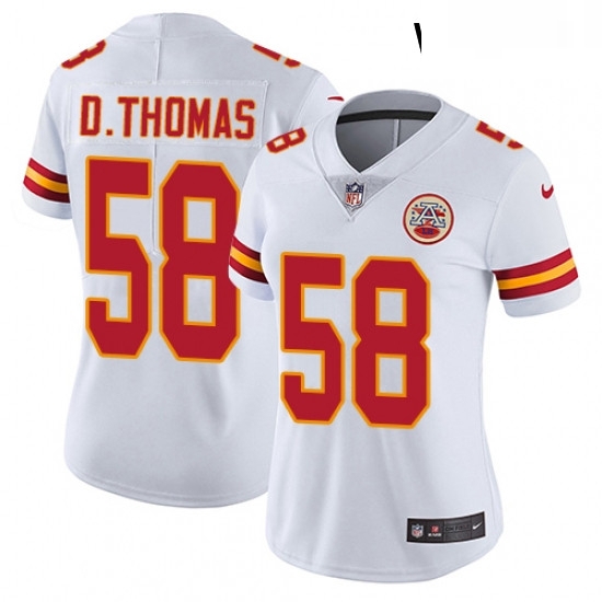 Womens Nike Kansas City Chiefs 58 Derrick Thomas Elite White NFL Jersey Womens Nike Kansas City Chiefs 58 Derrick Thomas Elite White NFL Jersey