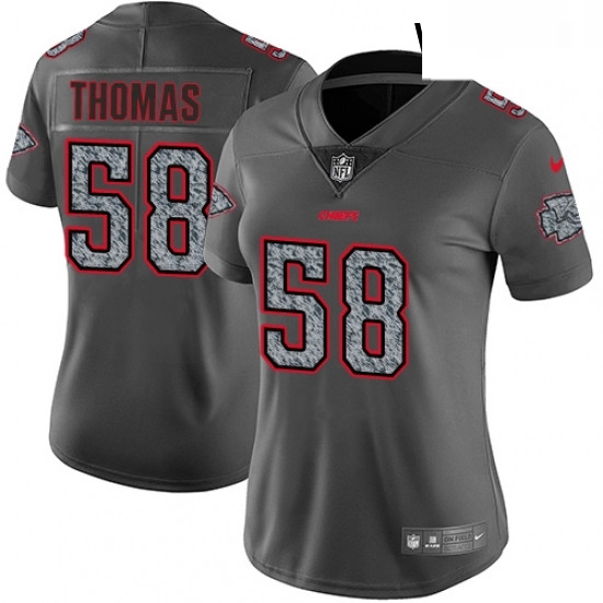 Womens Nike Kansas City Chiefs 58 Derrick Thomas Gray Static Vapor Untouchable Limited NFL Jersey Womens Nike Kansas City Chiefs 58 Derrick Thomas Gray Static Vapor Untouchable Limited NFL Jersey