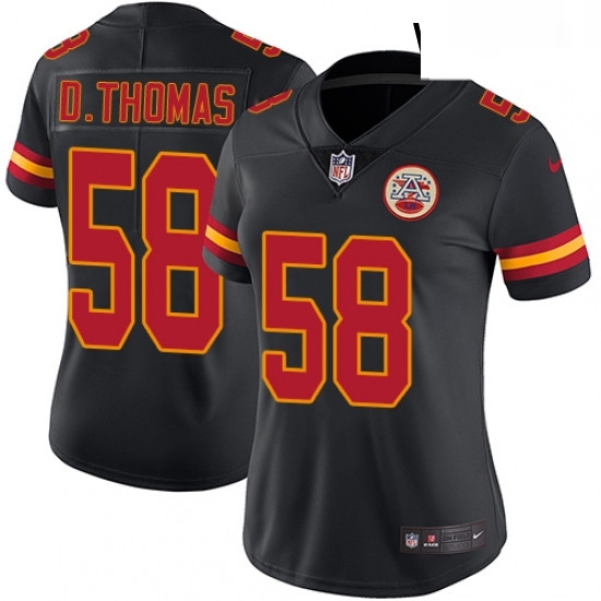 Womens Nike Kansas City Chiefs 58 Derrick Thomas Limited Black Rush Vapor Untouchable NFL Jersey Womens Nike Kansas City Chiefs 58 Derrick Thomas Limited Black Rush Vapor Untouchable NFL Jersey
