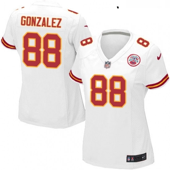 Womens Nike Kansas City Chiefs 88 Tony Gonzalez Game White NFL Jersey Womens Nike Kansas City Chiefs 88 Tony Gonzalez Game White NFL Jersey