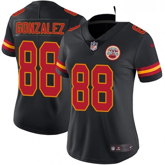 Womens Nike Kansas City Chiefs 88 Tony Gonzalez Limited Black Rush Vapor Untouchable NFL Jersey Womens Nike Kansas City Chiefs 88 Tony Gonzalez Limited Black Rush Vapor Untouchable NFL Jersey