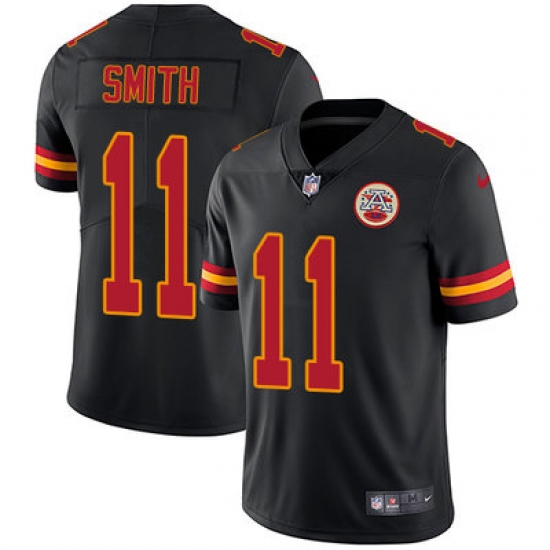 Nike Chiefs #11 Alex Smith Black Youth Stitched NFL Limited Rush Jersey Nike Chiefs #11 Alex Smith Black Youth Stitched NFL Limited Rush Jersey