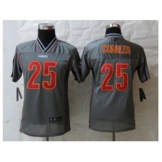 Nike Youth Kansas City Chiefs #25 Charles Grey Jerseys(Vapor) Nike Youth Kansas City Chiefs #25 Charles Grey Jerseys(Vapor)