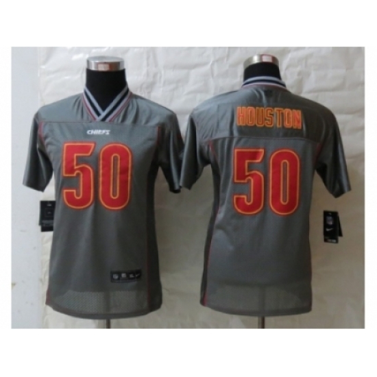 Nike Youth Kansas City Chiefs #50 Houston Grey Jerseys(Vapor) Nike Youth Kansas City Chiefs #50 Houston Grey Jerseys(Vapor)