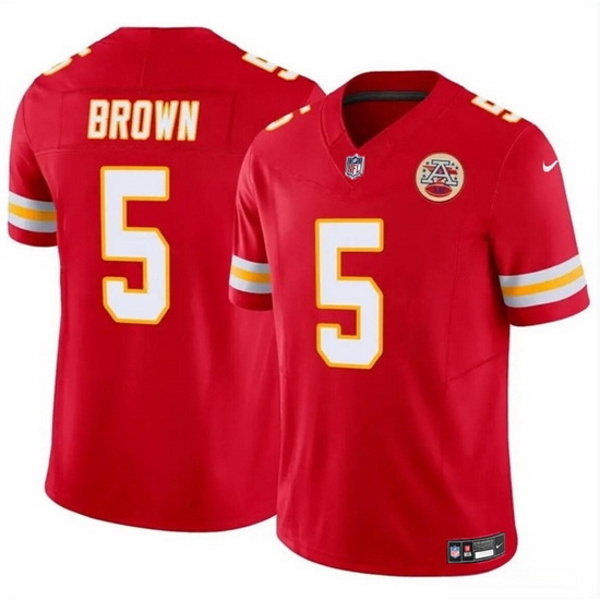 Youth Kansas City Chiefs 5 Hollywood Brown Red 2023 F U S E Vapor Untouchable Limited Stitched Football Jersey Youth Kansas City Chiefs 5 Hollywood Brown Red 2023 F U S E Vapor Untouchable Limited Stitched Football Jersey