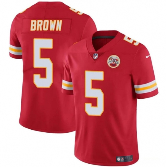 Youth Kansas City Chiefs 5 Hollywood Brown Red Vapor Untouchable Limited Stitched Football Jersey Youth Kansas City Chiefs 5 Hollywood Brown Red Vapor Untouchable Limited Stitched Football Jersey