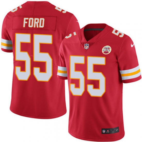Youth Nike Chiefs #55 Dee Ford Red Team Color Stitched NFL Vapor Untouchable Limited Jersey Youth Nike Chiefs #55 Dee Ford Red Team Color Stitched NFL Vapor Untouchable Limited Jersey