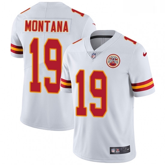 Youth Nike Kansas City Chiefs 19 Joe Montana White Vapor Untouchable Limited Player NFL Jersey Youth Nike Kansas City Chiefs 19 Joe Montana White Vapor Untouchable Limited Player NFL Jersey