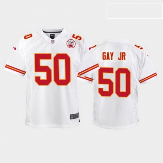youth willie gay jr. kansas city chiefs white game jersey youth willie gay jr. kansas city chiefs white game jersey