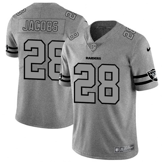 Las Vegas Raiders 28 Josh Jacobs Men Nike Gray Gridiron II Vapor Untouchable Limited NFL Jersey Las Vegas Raiders 28 Josh Jacobs Men Nike Gray Gridiron II Vapor Untouchable Limited NFL Jersey