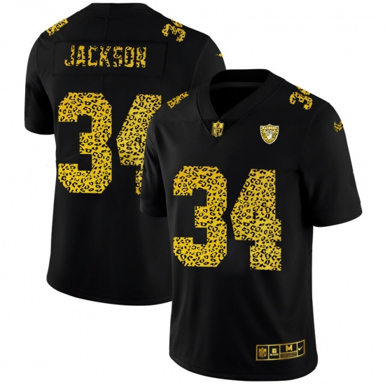 Las Vegas Raiders 34 Bo Jackson Men Nike Leopard Print Fashion Vapor Limited NFL Jersey Black Las Vegas Raiders 34 Bo Jackson Men Nike Leopard Print Fashion Vapor Limited NFL Jersey Black