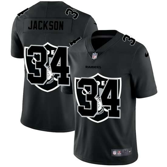 Las Vegas Raiders 34 Bo Jackson Men Nike Team Logo Dual Overlap Limited NFL Jersey Black Las Vegas Raiders 34 Bo Jackson Men Nike Team Logo Dual Overlap Limited NFL Jersey Black