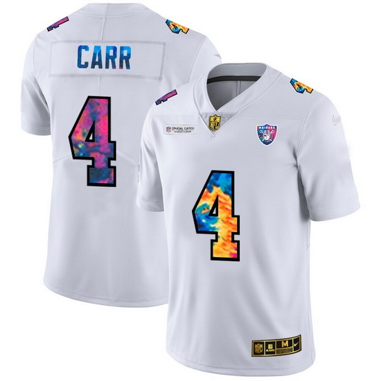 Las Vegas Raiders 4 Derek Carr Men White Nike Multi Color 2020 NFL Crucial Catch Limited NFL Jersey Las Vegas Raiders 4 Derek Carr Men White Nike Multi Color 2020 NFL Crucial Catch Limited NFL Jersey