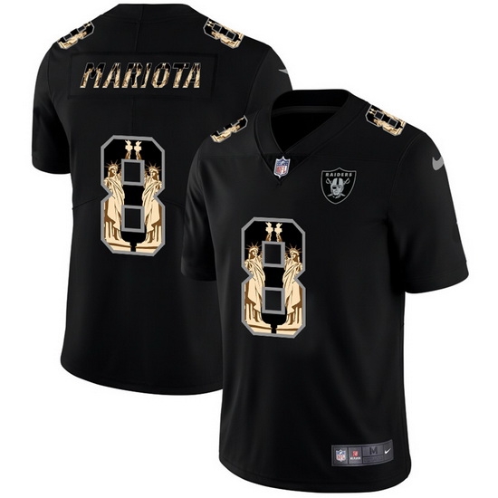 Las Vegas Raiders 8 Marcus Mariota Carbon Black Vapor Statue Of Liberty Limited NFL Jersey Las Vegas Raiders 8 Marcus Mariota Carbon Black Vapor Statue Of Liberty Limited NFL Jersey