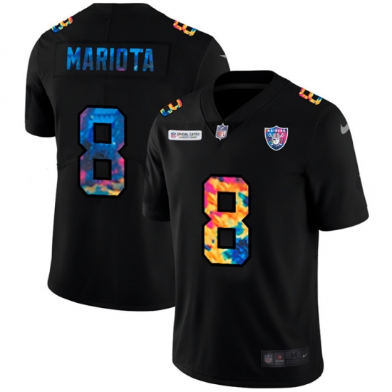 Las Vegas Raiders 8 Marcus Mariota Men Nike Multi Color Black 2020 NFL Crucial Catch Vapor Untouchable Limited Jersey Las Vegas Raiders 8 Marcus Mariota Men Nike Multi Color Black 2020 NFL Crucial Catch Vapor Untouchable Limited Jersey