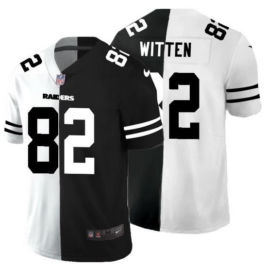 Las Vegas Raiders 82 Jason Witten Men Black V White Peace Split Nike Vapor Untouchable Limited NFL Jersey Las Vegas Raiders 82 Jason Witten Men Black V White Peace Split Nike Vapor Untouchable Limited NFL Jersey