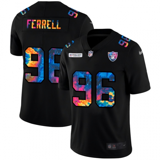 Las Vegas Raiders 96 Clelin Ferrell Men Nike Multi Color Black 2020 NFL Crucial Catch Vapor Untouchable Limited Jersey Las Vegas Raiders 96 Clelin Ferrell Men Nike Multi Color Black 2020 NFL Crucial Catch Vapor Untouchable Limited Jersey
