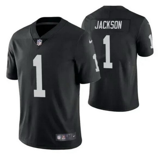 Men Las Vegas Raiders 1 DeSean Jackson Black Vapor Limited Stitched Jersey Men Las Vegas Raiders 1 DeSean Jackson Black Vapor Limited Stitched Jersey