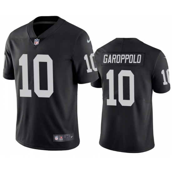 Men Las Vegas Raiders 10 Jimmy Garoppolo Black Vapor Untouchable Stitched Football Jersey Men Las Vegas Raiders 10 Jimmy Garoppolo Black Vapor Untouchable Stitched Football Jersey