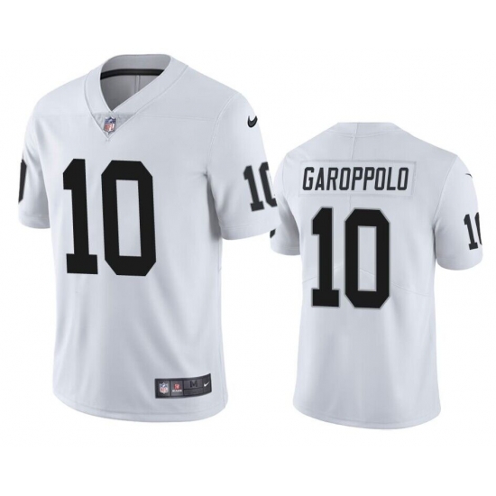 Men Las Vegas Raiders 10 Jimmy Garoppolo White Vapor Untouchable Stitched Football Jersey Men Las Vegas Raiders 10 Jimmy Garoppolo White Vapor Untouchable Stitched Football Jersey