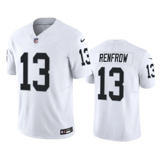 Men Las Vegas Raiders 13 Hunter Renfrow White 2023 F U S E Vapor Untouchable Stitched Football Jersey Men Las Vegas Raiders 13 Hunter Renfrow White 2023 F U S E Vapor Untouchable Stitched Football Jersey